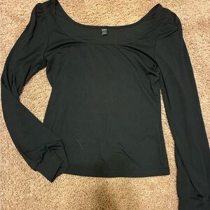 SHEIN Black Long Sleeve Top